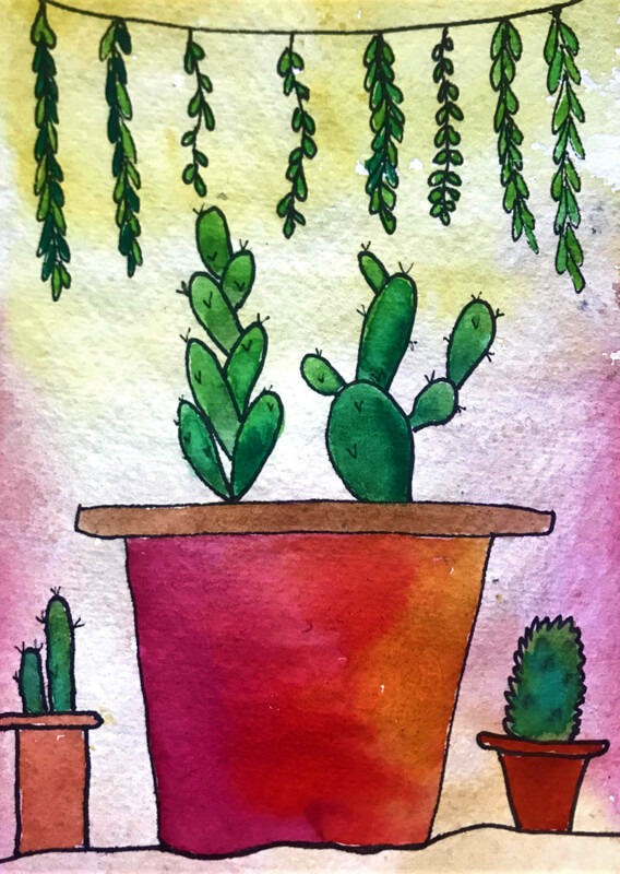 Wenskaart Cactus