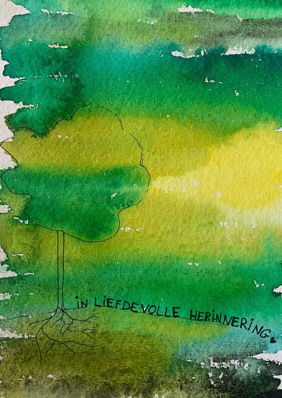 wenskaart liefdevolle herinnering