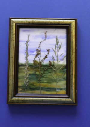 grassen, droogbloemschilderij, handgemaakt