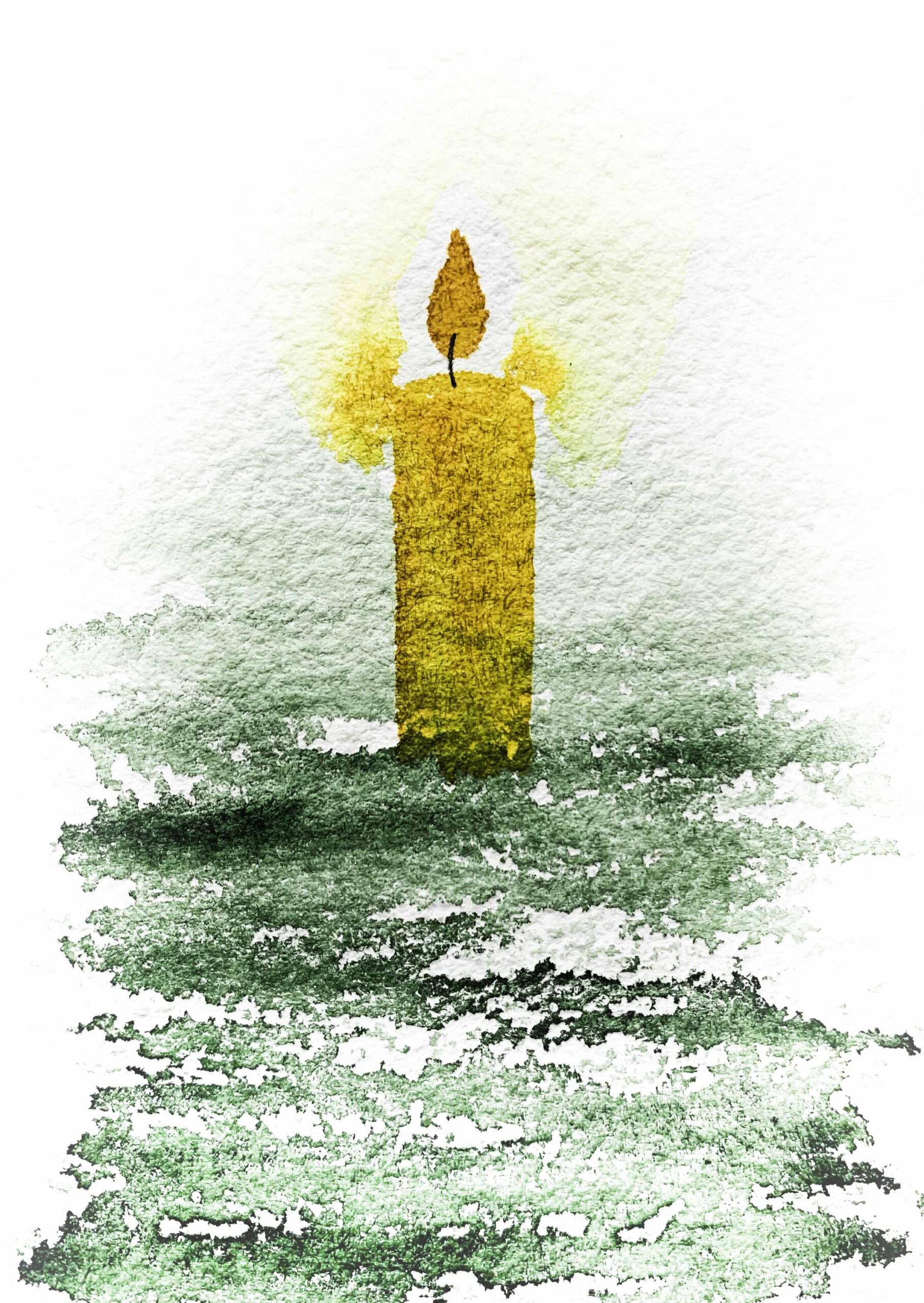 candle, kaarsen, kaars, aquarel, handgemaakt, wenskaart, marina elisa